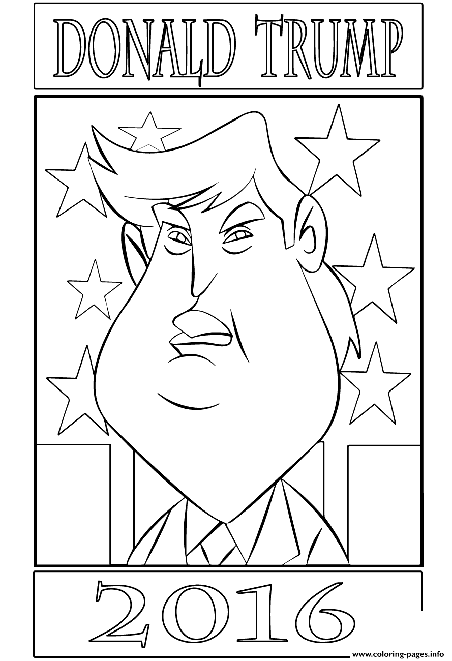 Dibujos de Donald Trump Run For President para colorear