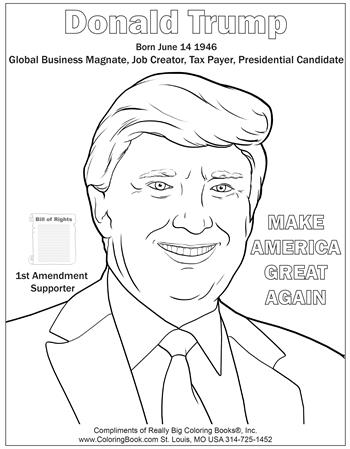 Dibujos de Donald Trump On The Front Page para colorear