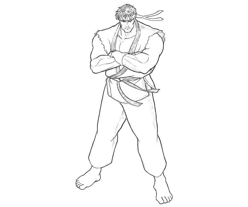 Dibujos de Bonito Ryu para colorear