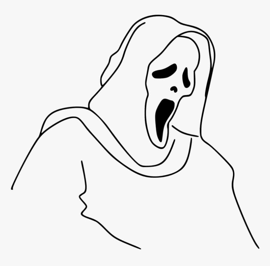 Dibujos de Cara de Fantasma de Halloween para colorear
