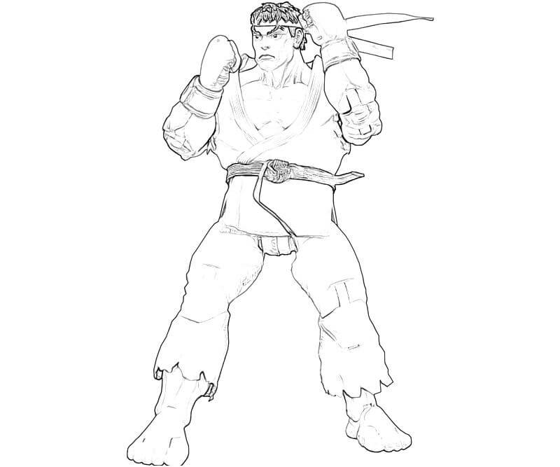 Dibujos de Dibujar Ryu para colorear