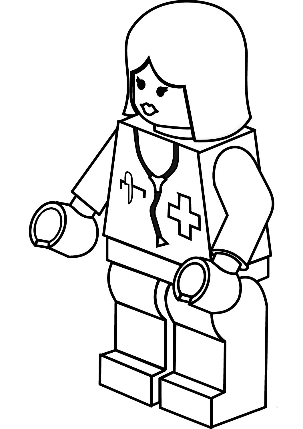 Dibujos de Enfermera Lego para colorear