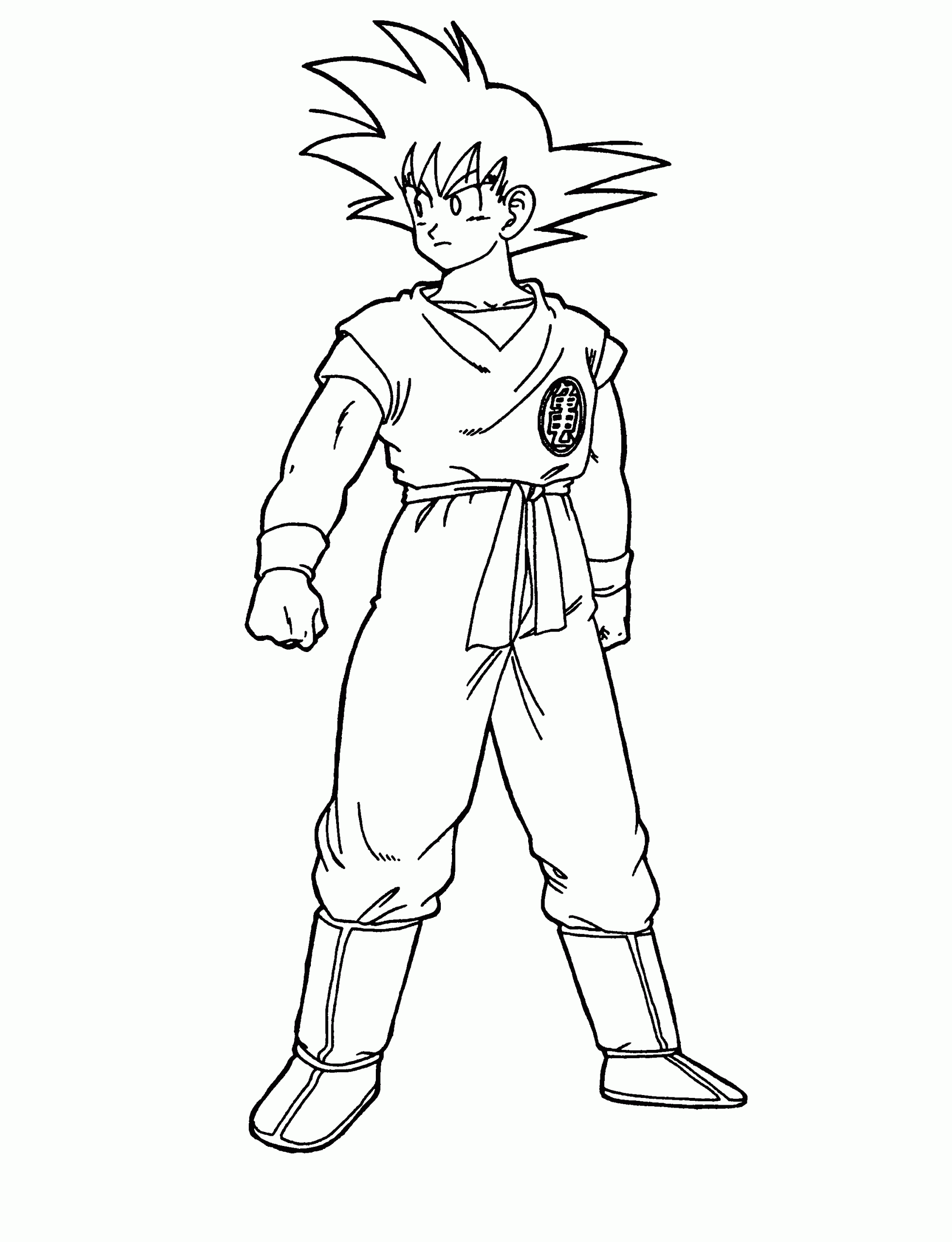 Dibujos de Goku Normal para colorear