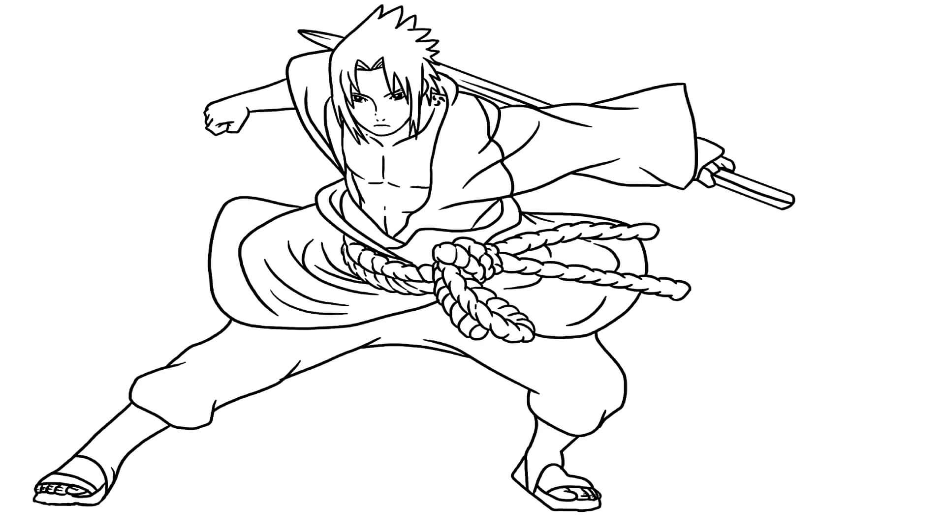 Dibujos de Gran Uchiha Sasuke para colorear