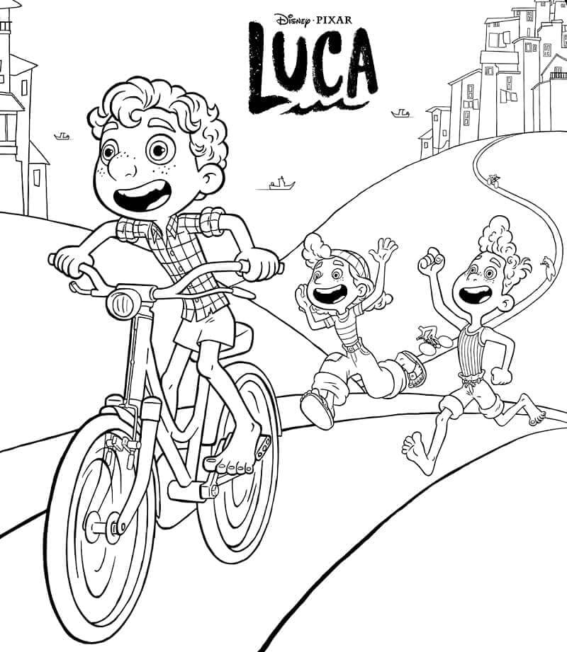 Dibujos de Luca y sus Amigos Graciosos para colorear