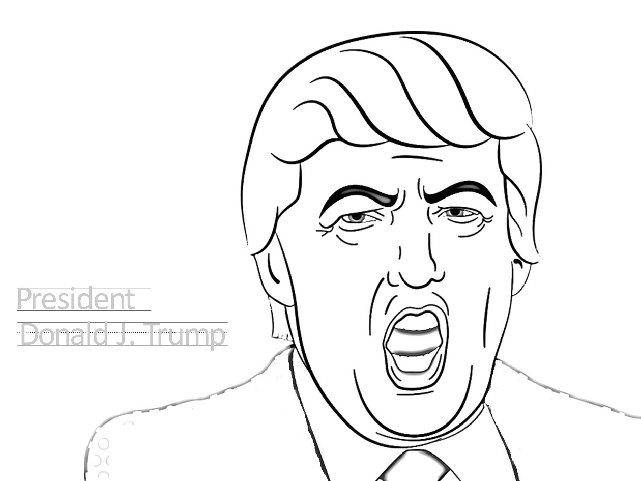 Dibujos de Momento Divertido Con Donald Trump para colorear