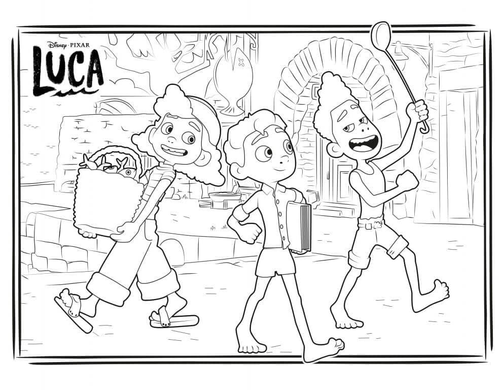 Dibujos de Personajes de Luca para colorear