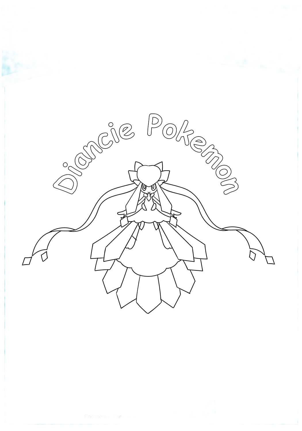 Dibujos de Pokemon Diancie para colorear