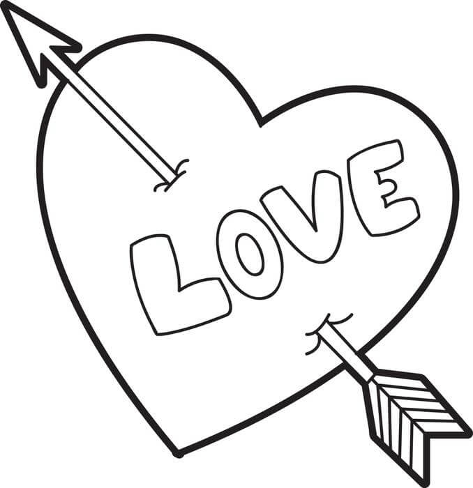 Dibujos de Amor Corazon para colorear