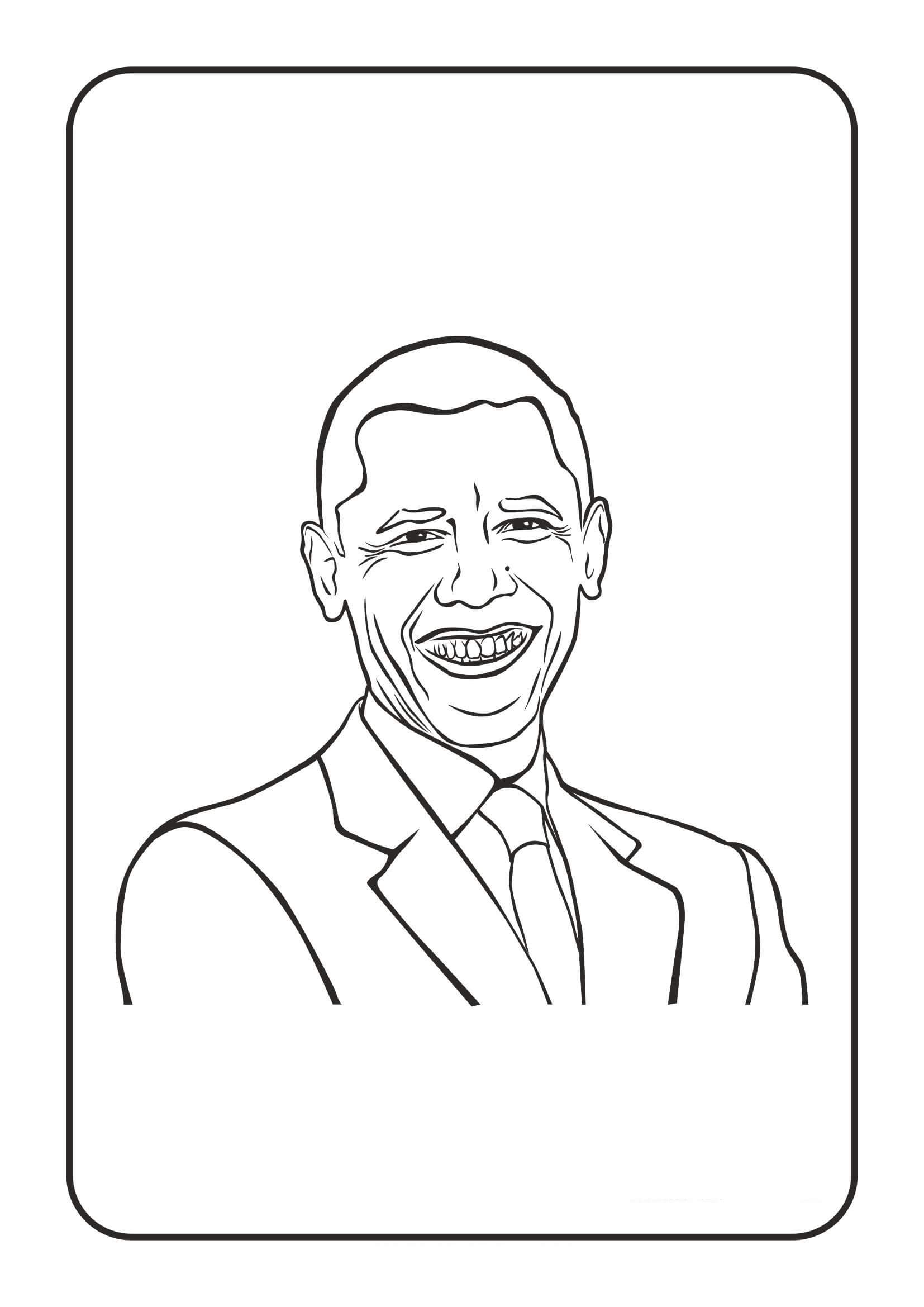Dibujos de Bandera de Obama para colorear