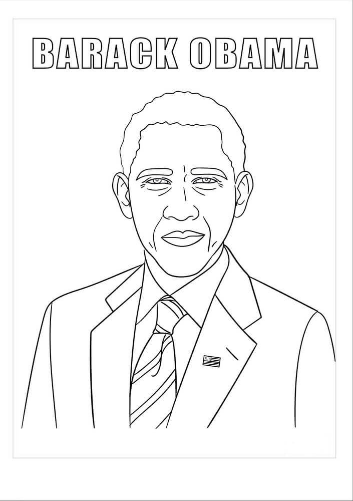 Dibujos de Barack Obama para colorear