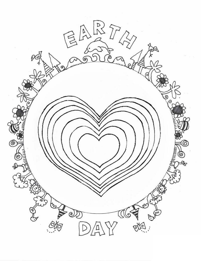 Dibujos de Día de la Tierra 1 para colorear