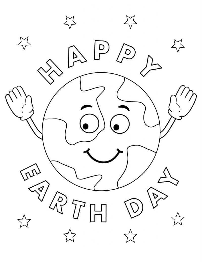 Dibujos de Feliz Día de la Tierra 1 para colorear