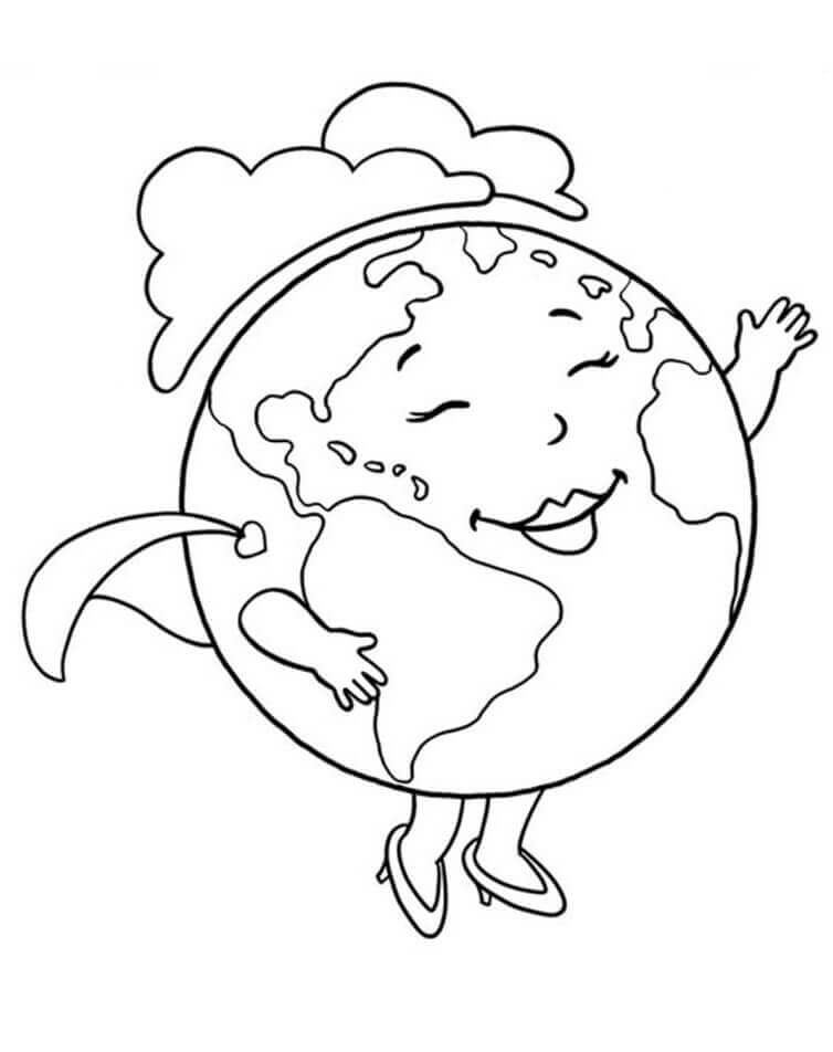 Dibujos de Feliz Día de la Tierra 7 para colorear