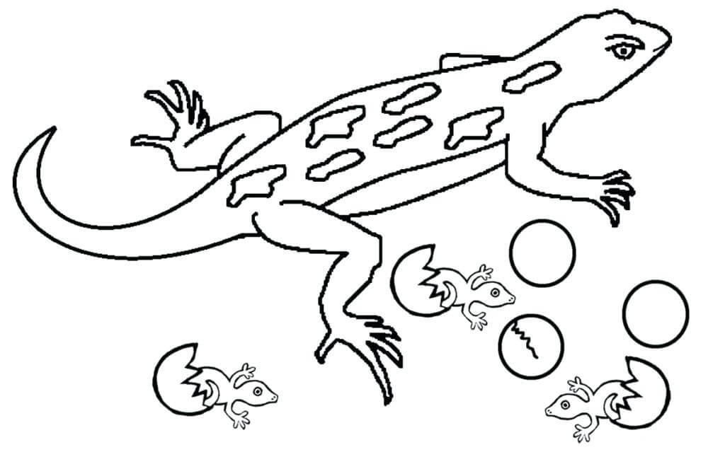Dibujos de Geckos y Niños para colorear