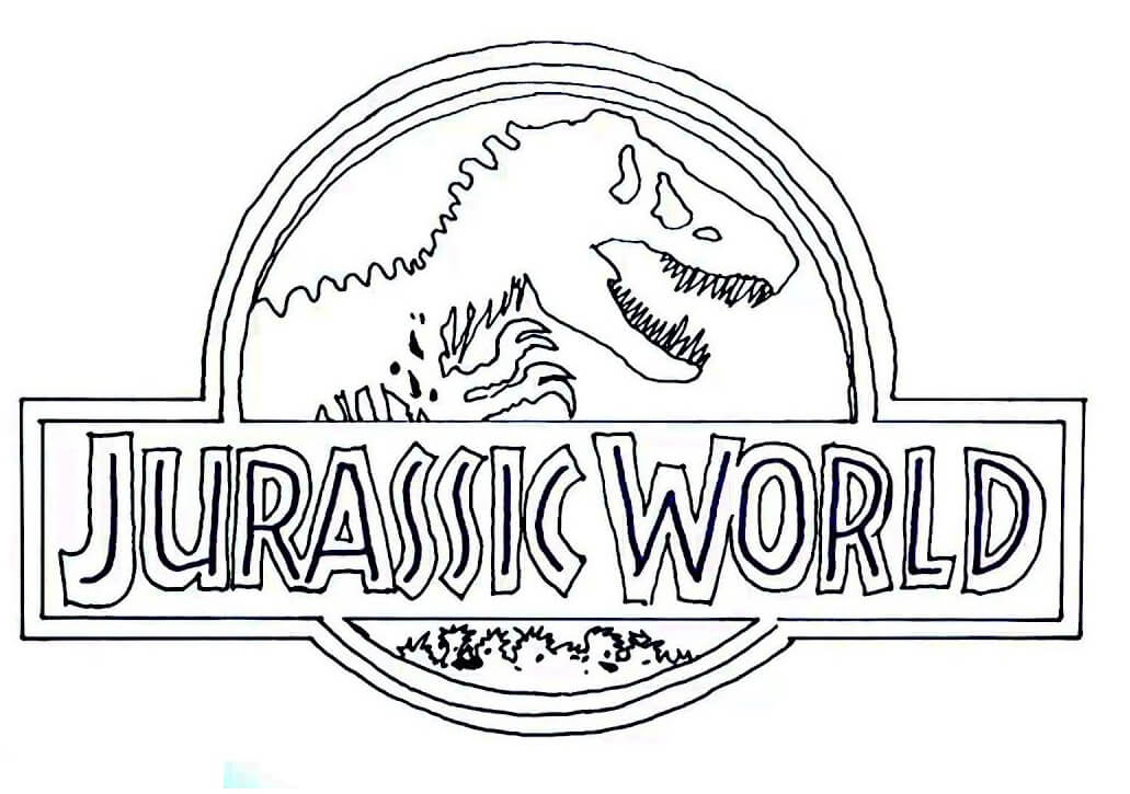 Logotipo del Mundo Jurásico para colorear, imprimir e dibujar – Dibujos