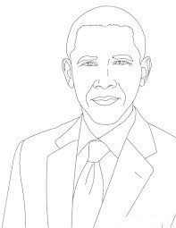 Dibujos de Obama Básico para colorear