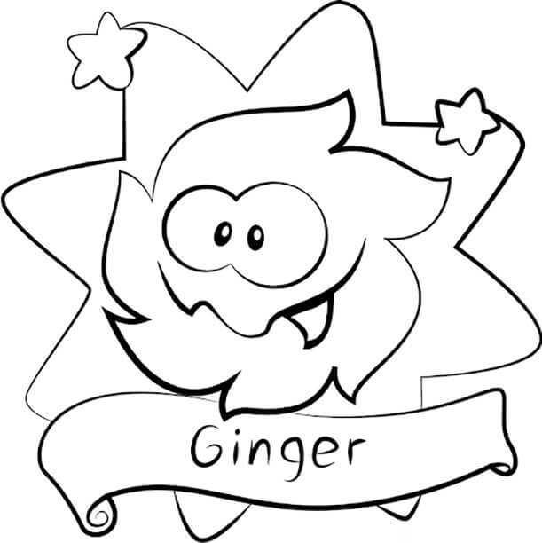 Dibujos de Om Nom Ginger para colorear