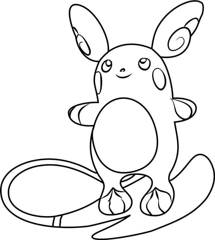 Dibujos de Pokémon Alolan Raichu para colorear