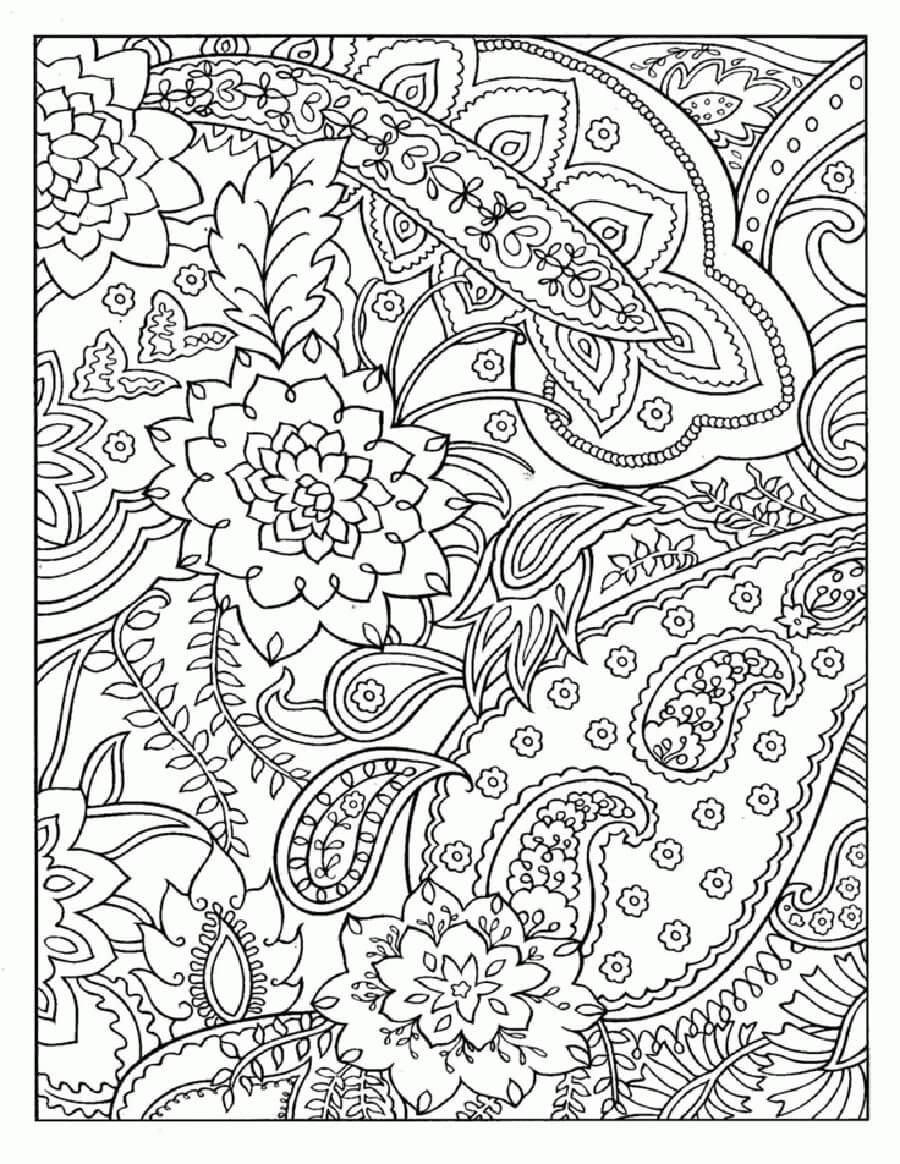 Dibujos de Resumen de Flores para colorear